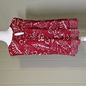 Maroon batik flowy tank